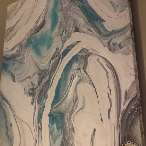 Gorgeous fine art acrylic pour - Picture 3 of 5